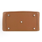 HERMES Lindy 26 silver clasp handbag, regular 26 women\'s style 37 Gold Brown